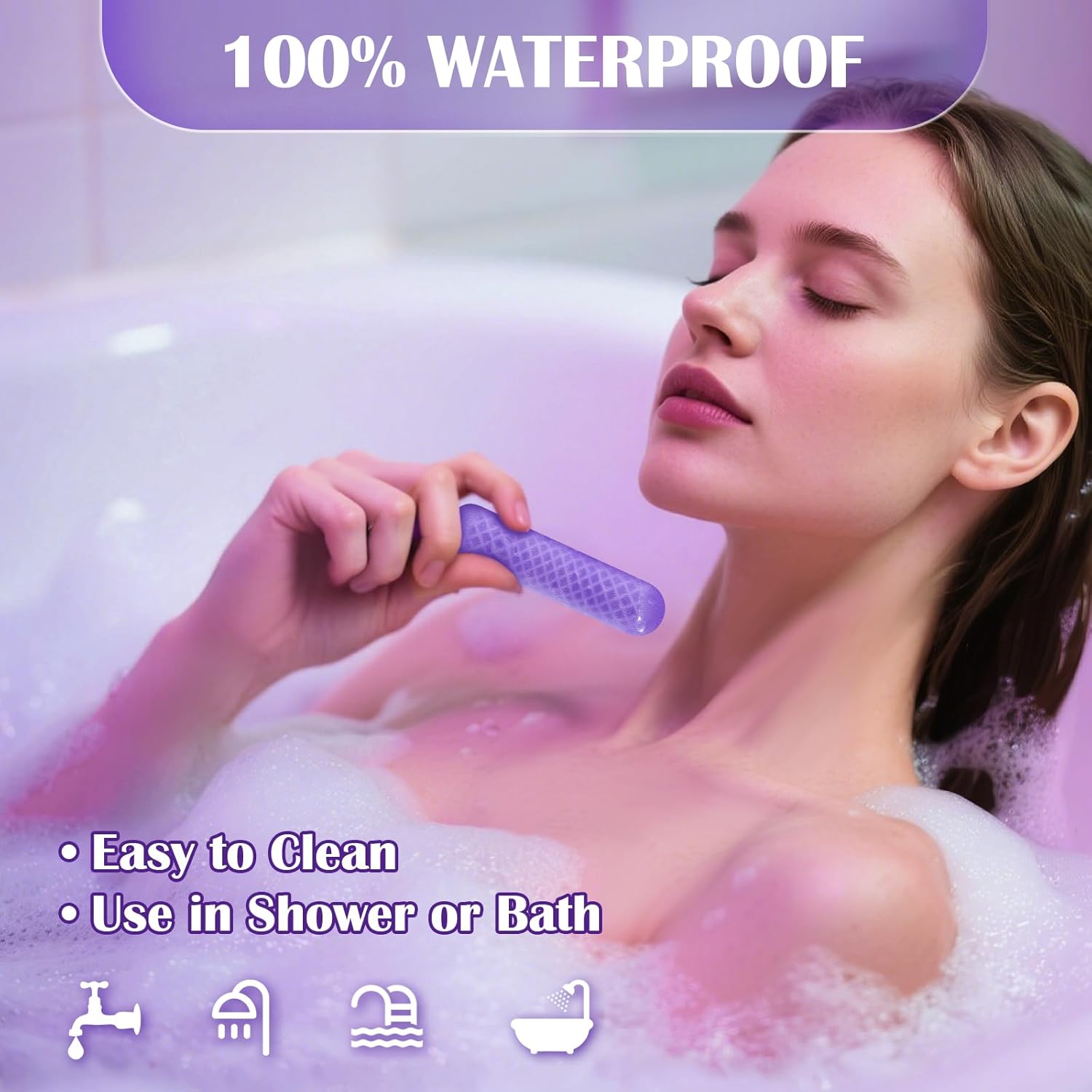  Calmluv 100% waterproof mini bullet vibrator, easy to clean, suitable for use in shower or bath and simple quick cleaning after use