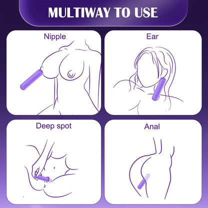 Calmluv mini bullet vibrator with multiway use, suitable for nipple, deep spot, ear and anal stimulation
