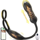 APP Control Male Cock Ring Thrusting Prostate Massager